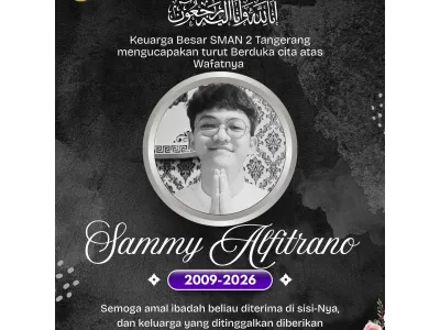 Keluarga Besar SMAN 2 Tangerang Mengucapkan Turut Berduka Cita Atas Wafatnya Sammy Alfitrano